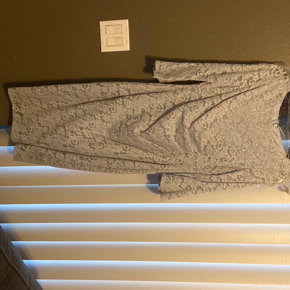 Mother of the Bride Silver Gray Cocktail Dress